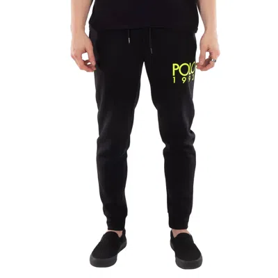 Polo Ralph Lauren Logo Fleece Jogger Pants In Black