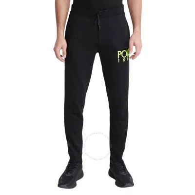 Polo Ralph Lauren Logo Fleece Jogger Pants In Black