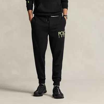 Polo Ralph Lauren Logo Fleece Jogging Bottoms In Black