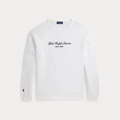 Polo Ralph Lauren Logo Fleece Sweatshirt In White