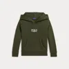 Polo Ralph Lauren Kids' Logo French Terry Hoodie In Armadillo/white
