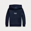 Polo Ralph Lauren Kids' Logo French Terry Hoodie In Refined Navy