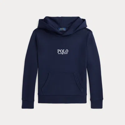 Polo Ralph Lauren Kids' Logo French Terry Hoodie In Refined Navy