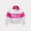 Polo Ralph Lauren Logo French Terry Quarter-zip Pullover In Belmont Pink