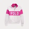 Polo Ralph Lauren Logo French Terry Quarter-zip Pullover In Belmont Pink