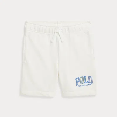 Polo Ralph Lauren Kids' Logo French Terry Short In Paper White