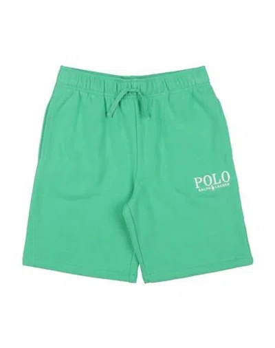 Polo Ralph Lauren Babies'  Logo French Terry Short Toddler Boy Shorts & Bermuda Shorts Green Size 5 Cotton, P
