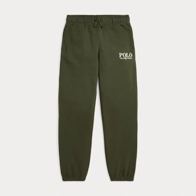 Polo Ralph Lauren Kids' Logo French Terry Sweatpant In Armadillo/white