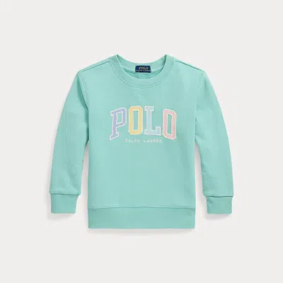 Polo Ralph Lauren Kids' Logo French Terry Sweatshirt In Bayside Green