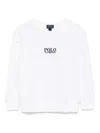 Polo Ralph Lauren Logo French Terry Sweatshirt In Weiss