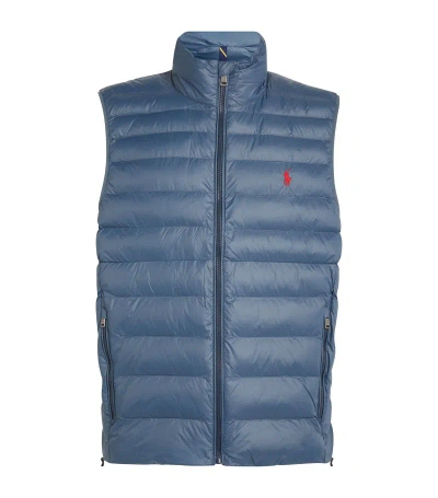 Polo Ralph Lauren Logo Gilet In Blue