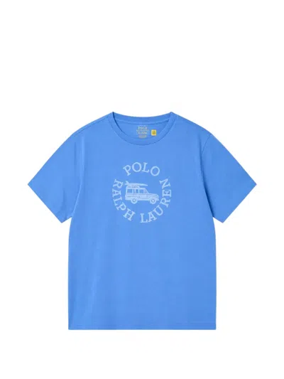 Polo Ralph Lauren Kids' Logo Graphic-print T-shirt In Blue