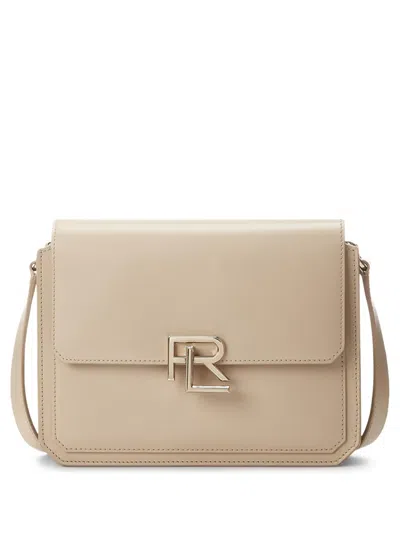 Polo Ralph Lauren Logo Hardware Leather Crossbody Bag In Neutrals