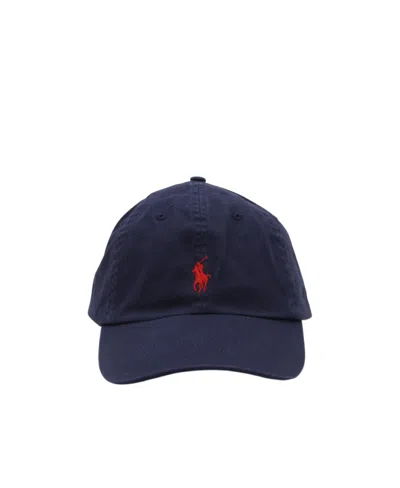 Polo Ralph Lauren Blue Baseball Cap With Logo Embroidery In Cotton Man