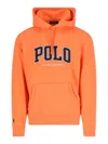Polo Ralph Lauren Logo Hooded Sweatshirt In Orange