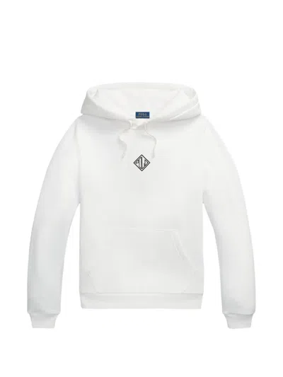 Polo Ralph Lauren Logo Hooded Sweatshirt In White