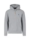 Polo Ralph Lauren Classic Pullover Hoodie With Drawstring In Gray
