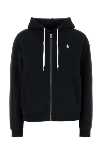 Polo Ralph Lauren Logo Hoodie In Black