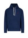 Polo Ralph Lauren Logo Hoodie In Blue