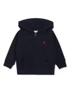 Polo Ralph Lauren Embroidered-logo Zip-up Hoodie In Blue