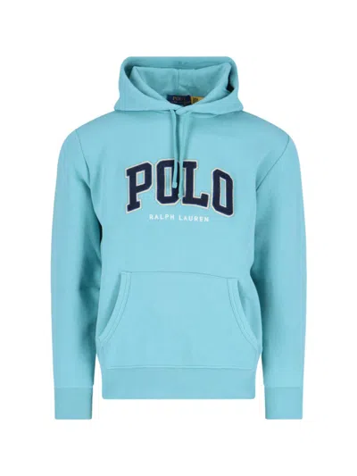 POLO RALPH LAUREN POLO RALPH LAUREN LOGO HOODIE – LIGHT BLUE