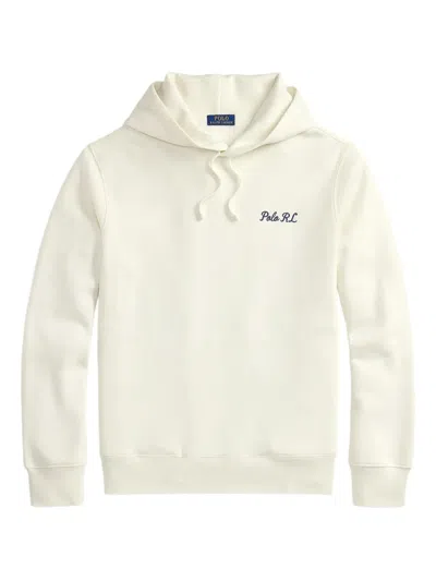Polo Ralph Lauren Logo Hoodie In Neutral