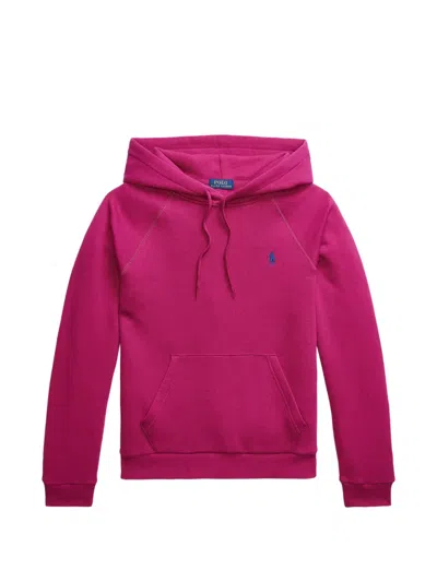 Polo Ralph Lauren Logo Hoodie In Purple