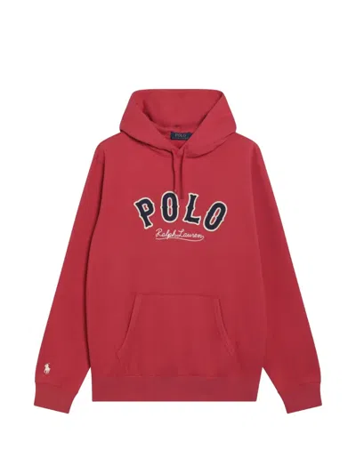Polo Ralph Lauren Ralph Lauren The Rl Fleece Western-logo Hoodie In Red