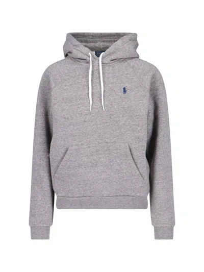 POLO RALPH LAUREN POLO RALPH LAUREN LOGO HOODIE SWEATSHIRT – GRAY