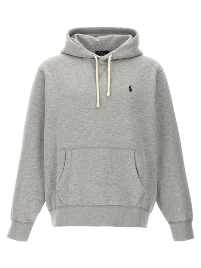 POLO RALPH LAUREN LOGO HOODIE SWEATSHIRT GRAY