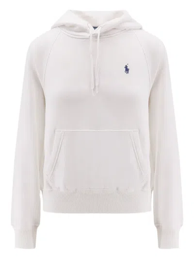 Polo Ralph Lauren Logo Hoodie In White