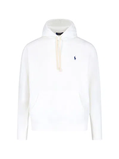 Polo Ralph Lauren Logo Hoodie In White