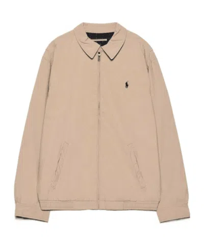 Polo Ralph Lauren Logo Jacket In Nude