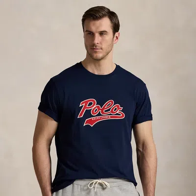 Polo Ralph Lauren Logo Jersey T-shirt In Cruise  Navy