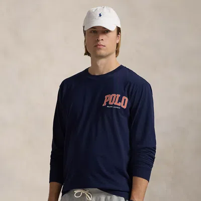 Polo Ralph Lauren Logo Jersey T-shirt In Cruise Navy