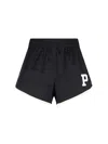 Polo Ralph Lauren Sateen Logo Shorts In Black