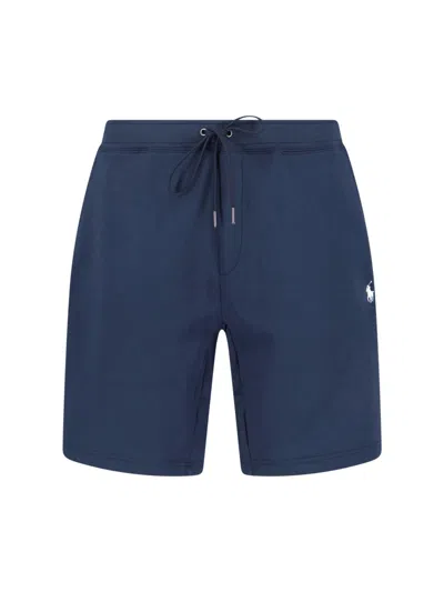 Polo Ralph Lauren Logo Jogger Shorts In Black