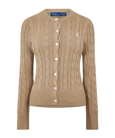 Polo Ralph Lauren Logo Knit Sweater In Nude