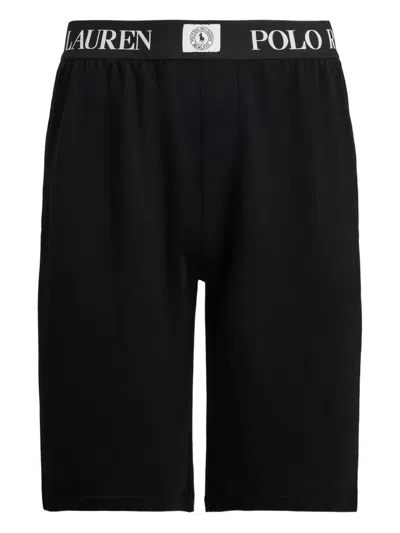 Polo Ralph Lauren Logo-label Elastic Sleep Shorts In Black