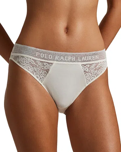 Polo Ralph Lauren Logo Lace Bikini In White