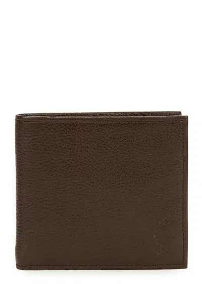 Polo Ralph Lauren Logo Leather Wallet In Brown