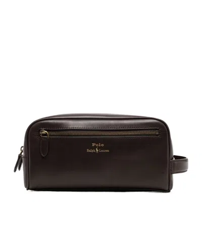 Polo Ralph Lauren Logo-lettering Medium Wash Bag In Black