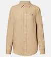Polo Ralph Lauren Classic Linen Shirt In Neutral