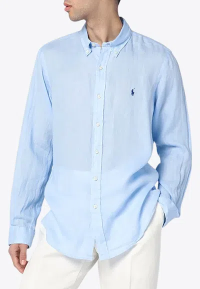 Polo Ralph Lauren Logo Long-sleeved Linen Shirt
