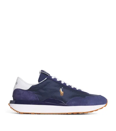 Polo Ralph Lauren Logo Low-top Sneakers In Navy