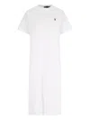 Polo Ralph Lauren Logo Midi Dress In White