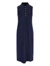 Polo Ralph Lauren Sleeveless Dress With Knee Length Design In Blue