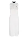Polo Ralph Lauren Logo Midi Dress In White