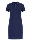 Polo Ralph Lauren Mini Logo Dress Blue In Blue