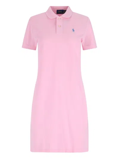 Polo Ralph Lauren Mini Logo Dress In Pink